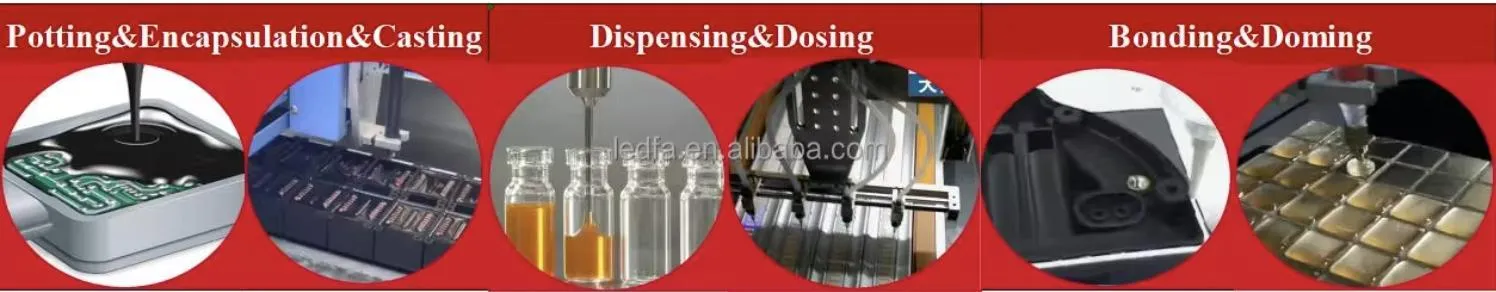เครื่องเติมปริมาณพอลิอุเรธาน เอโป็กซี่ AB Component Silicone Dispensing Machine เครื่องป้อนกาวแม่นยําสูง 4
